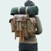 Outdoor Camping Retro Waterproof Oil Wax Canvas Sports Mountaineering Bag
