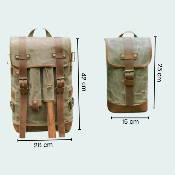 Outdoor Camping Retro Waterproof Oil Wax Canvas Sports Mountaineering Bag