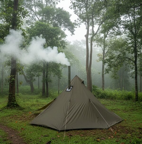 Pyramid outdoor camping tent for 4 people